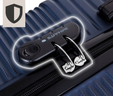 Średnia walizka Sapphire Duo XL z ABS-u i zamkiem szyfrowym